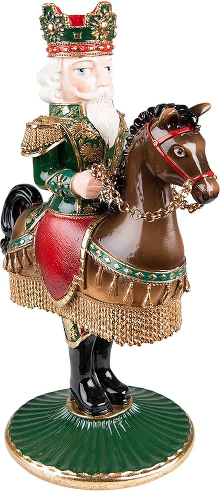 Clayre & Eef Kandelaar Notenkraker 33 cm Groen Bruin Kunststof
