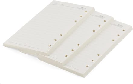 3-Pack A6 Vulbare Notitiebladen met Lijnen, 120 Pagina's voor Dagboek en Planner DIY