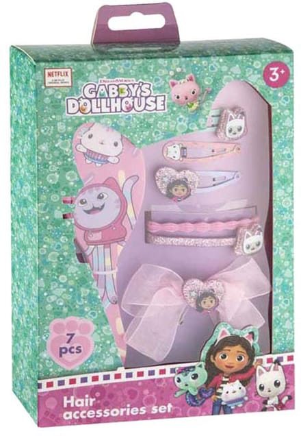 Creative Craft Group haaraccessoires Gabby's Poppenhuis set 7 stuks.