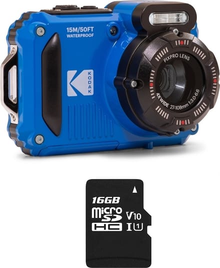 Kodak WPZ2 - Compactcamera - Onderwatercamera - 16 megapixel - Blauw - + 16gb geheugenkaart