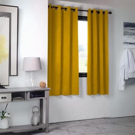 STOF Notte Verduisterend Gordijn - 135 x 250 cm - Polyester - Mosterdgeel