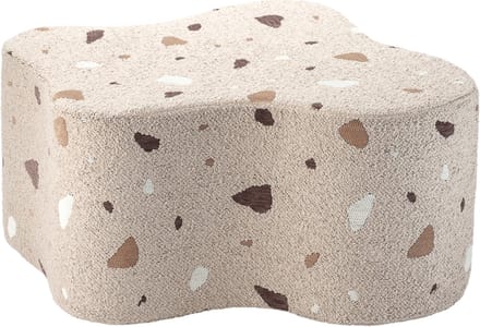 Wigiwama Teddy Cloud Pouffe / Poef - Ø40x25cm - Terrazzo Sand