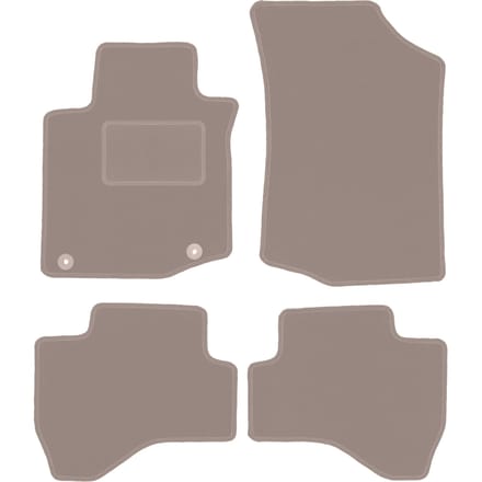 Beige velours matten voor: Citroen C1 II hatchback (2014-)