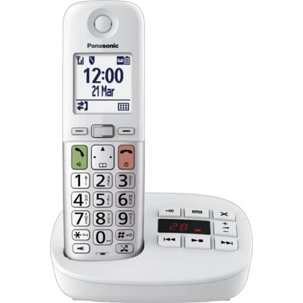 PANASONIC KX-TGU430EXW Senioren dect telefoon met 1 handset en antwoordapparaat, wit