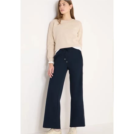 Piqué broek met band
