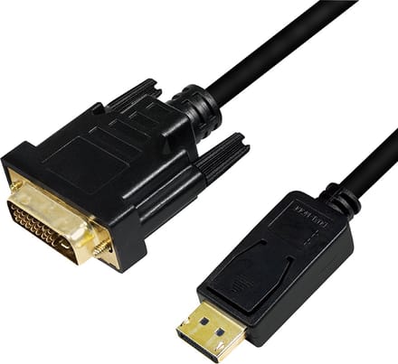 LogiLink CV0130 video kabel adapter 1 meter DisplayPort DVI Zwart