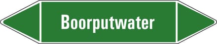 Boorputwater leidingmarkering op vel 126 x 26 mm - 5 per vel