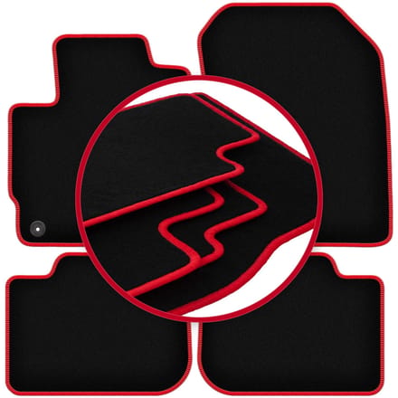 CARLUX-RED automatten voor: Mitsubishi Colt VII hatchback (2008-2012)