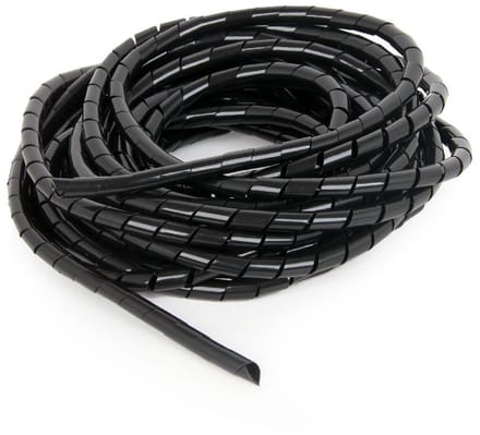 Gembird Kabelwrap - Spiraal Kabelbinder 12 mm - 10 Meter Lengte - Zwart