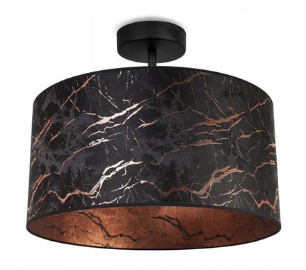Light Home WERONA - Plafondlamp 1-Lichts - Velours Kap Ø40 cm - Donkerbruin - E27