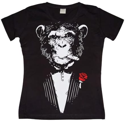 Hybris Dames Mon-key Boss Girly T-shirt SH-5-15200-H17-2