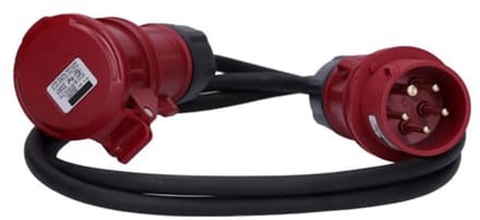 CEE verlengkabel 5-polig 400V H07RN-F 2 meter IP44