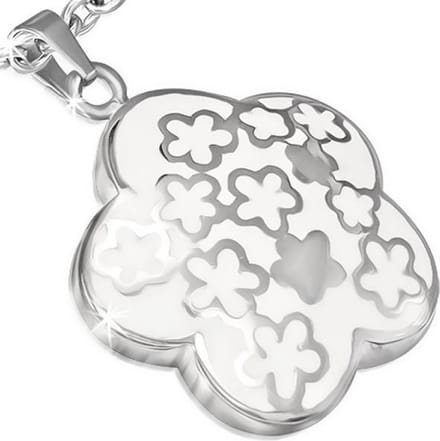 Amanto Ketting Deef - 316L Staal - Bloem - 35mm - 45cm