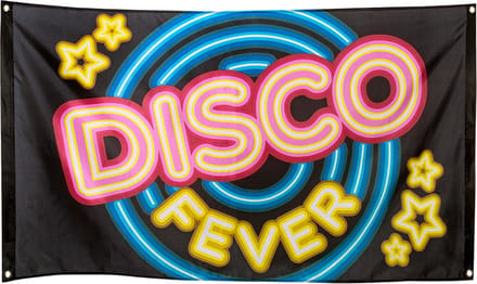 Boland - Polyester vlag 'Disco fever' - Glitter & Glamour - 80s - Feestversiering