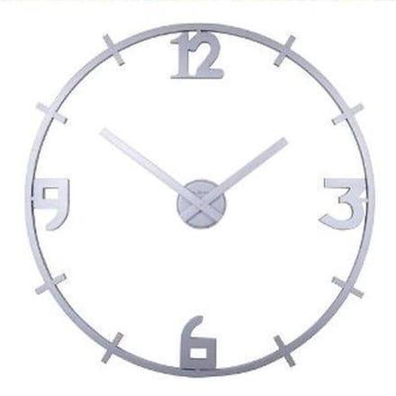 Nextime klok Louis  kunstof   80 cm zilver