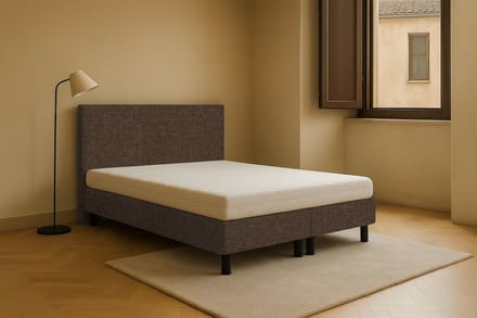 Boxspring Vendita vlak 130x220 cm Luxe Pocketvering Stof bruin
