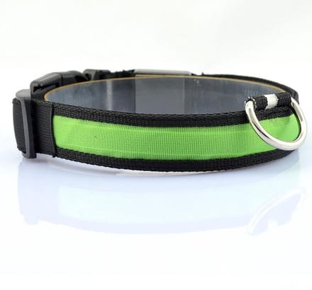 Hondenhalsband LED lichtgevend ,micro usb oplaadbaar (groen)