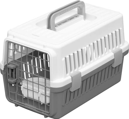 IRIS dieren reismand ATC-460 - Kunststof - Maat S - Wit/Grijs