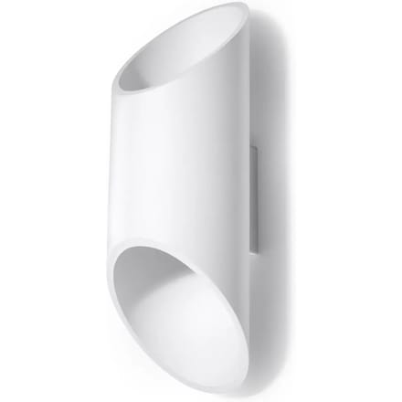 Wandlamp PENNE 30 slanke buis met licht naar boven en beneden - Sollux Lighting - IP20 - Wit aluminium behuizing - 10 x 12 x 30 cm - 1 x G9 LED, exclusief lichtbron - Max. 8 W - Moderne wandlamp voor woonkamer, slaapkamer en eetkamer