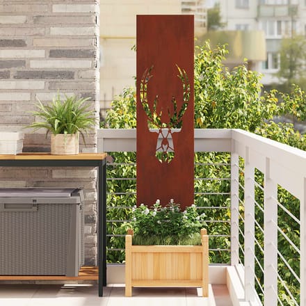 vidaXL - Tuin - Privacy - Scherm - Roestig - 32 - x - 140 - cm - weervast - staal