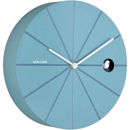 Karlsson wandklok destacado cuckoo air blue w. classic blue- Ø28cm