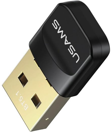 USAMS ZB321 Serie - USB Bluetooth Adapter - Bluetooth 5.1 - Zwart - Compact en Stijlvol