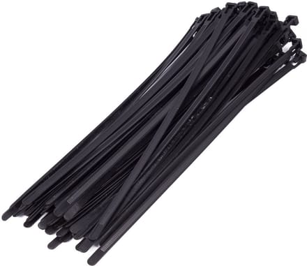 Hofftech Hersluitbare kabelbinders - 7.6 x 300 mm - Zwart - 50 stuks - Herbruikbaar en losneembaar