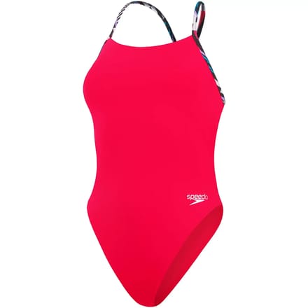 Dames zwempak uit 1 stuk Speedo End+ Solid Lattice Tie-Back