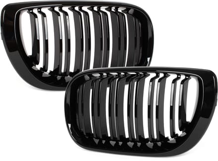 MODECAR - Autogrille - Zwart Glanzend - BMW 3 E46 FL - Dubbele Bar
