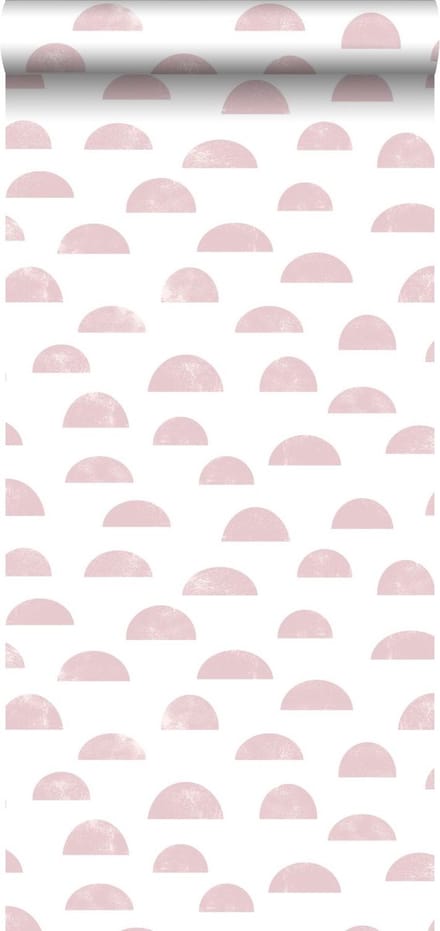 ESTAhome behang grafisch motief roze - 53 cm x 10.05 m - 139065