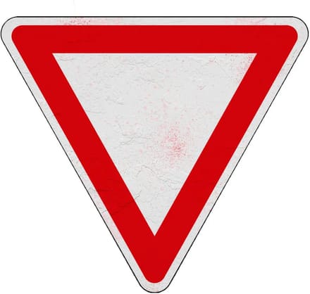 Voorrang verlenen bord - B6 | Sign Again materiaal | 20 cm