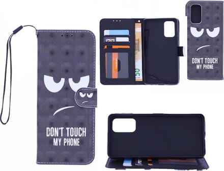 Bookcase Geschikt voor: Samsung Galaxy S21 Plus hoesje met print - Don't Touch My Phone 3D