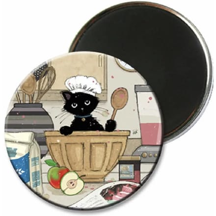 Ronde magneet kitten baker Kiub Bug Art