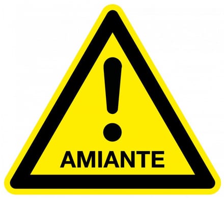 Waarschuwingsbord amiante - kunststof 200 mm