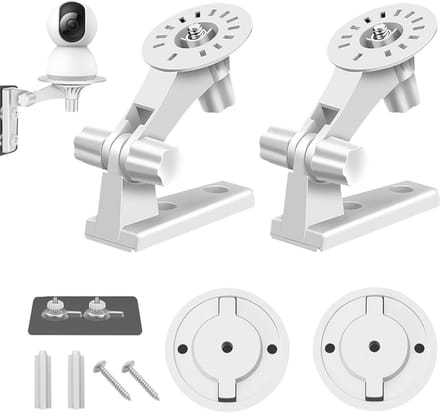 Camerahouder - Wandmontage Beugel - Beveiliging Thuis - Stansvrije Installatie - 2 Stuks - Wit