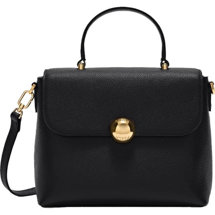 FURLA Leren handtas avondtas Vitello Night Moonlight Top Handle Bag Nero zwart