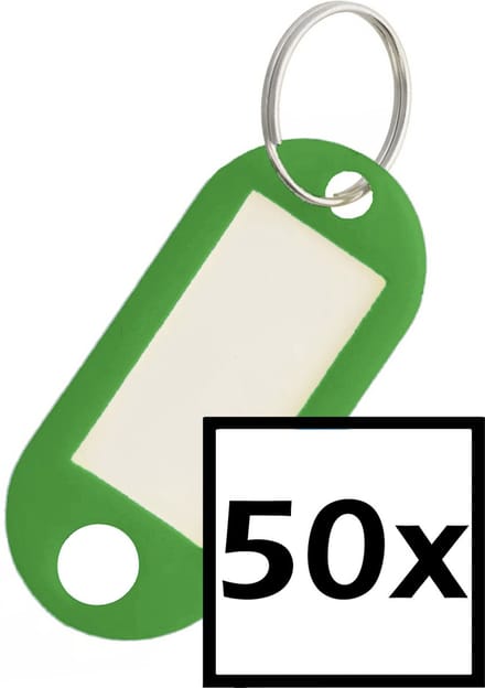 Sleutelhanger Sleutellabel Bagage Label Sleutel Naamlabel - Groen - 50x