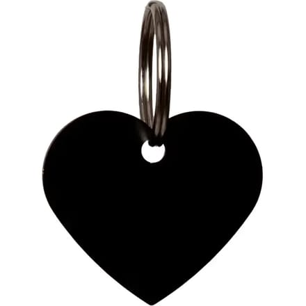 Grooming Deluxe - Naamplaatje hart size S 2,5cm zwart