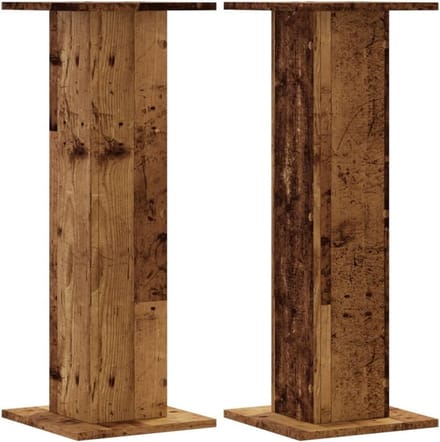 2x Luidsprekerstandaarden Hifi Platform voor Surround Sound en Thuisbioscoop met Houtlook