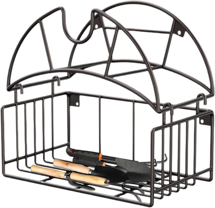 Slangenhouder Wandbevestiging - Tuinslang Ophanger - Efficiënte Opslag - Robuuste Metalen Constructie - 325 cm - Zwart
