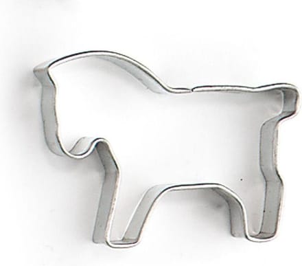 Nic Uitsteekvorm Paard 5 X 4 X 1 Cm Blank Staal