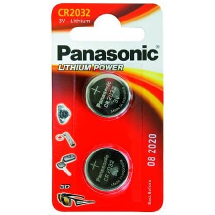 1x2 Panasonic CR 2032 Lithium Power- 2 stuks