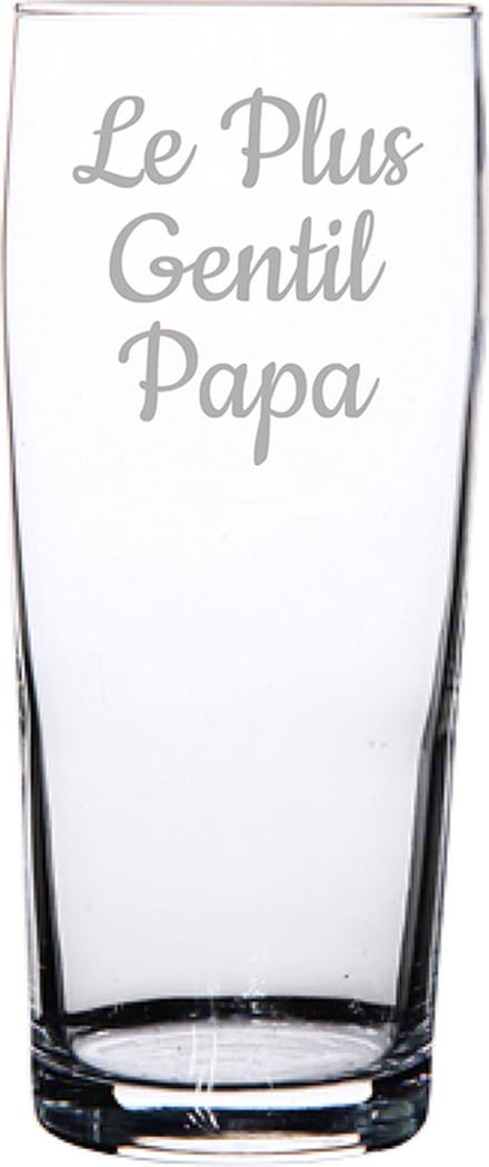 Bierfluitje gegraveerd - 19cl - Le Plus Gentil Papa
