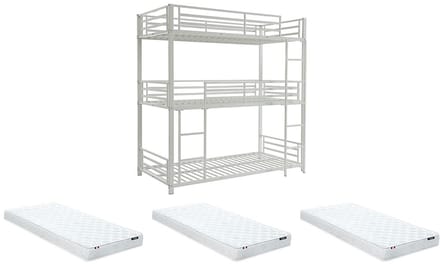 Vente-unique Stapelbed metaal wit 90 x 190 cm
