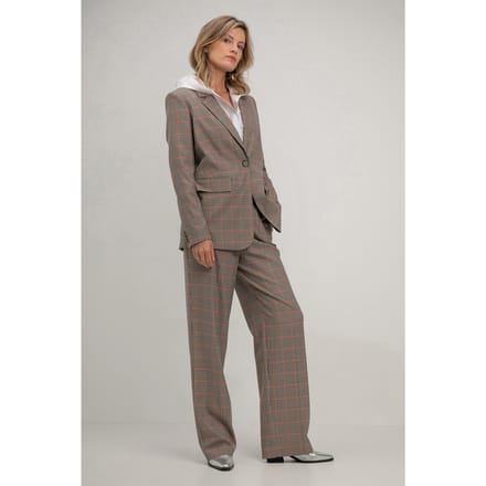 Josephine & Co Scott Pants Sand Check Maat: 44 | Outlet | Dames | Zand