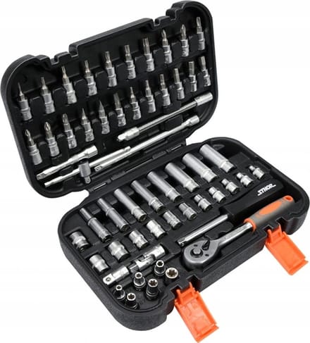 STHOR 58643 - Dopsleutelset - 1/4 inch - 56 Delig - Staal