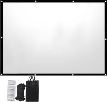 Golf Simulator Scherm - Projectiescherm Golf Training - Indoor Golf Oefenen - Duurzaam Canvas Materiaal - 170cm x 128cm - Wit