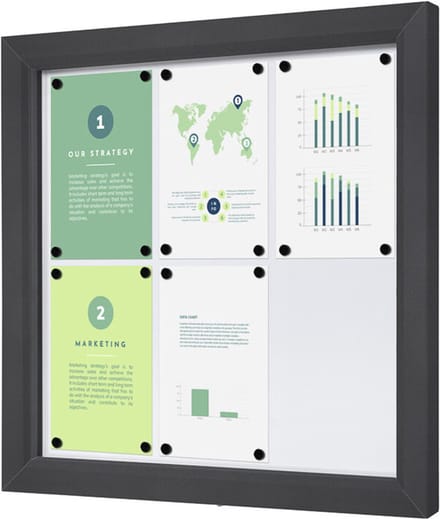 Outdoor Vergrendelbaar Notitiebord Slim 6 X A4 Anthracite - Syna SCTE6XA4PHC7016JS - Horeca & Professioneel