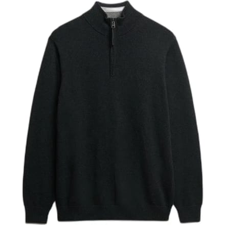Superdry - Essentials Katoenen Trui met Halve Rits - Heren - Sweaters