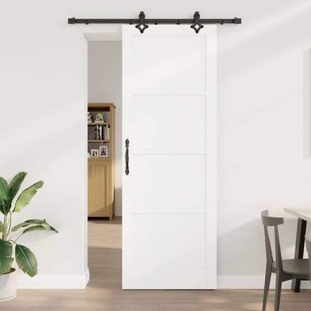 vidaXL - Schuifdeur - ORKDAL - 83 - x - 232 - cm - Massief - grenenhout - Wit